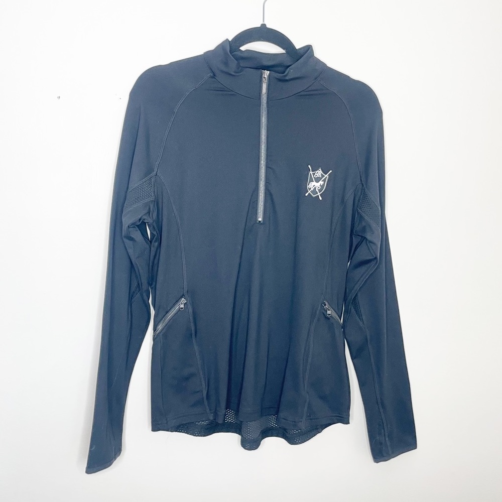 GOODE RIDER black quarter zip long sleeve shirt